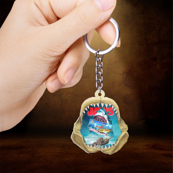 Jaws Custom Shape 2-sided Keychain - HOATT 11172