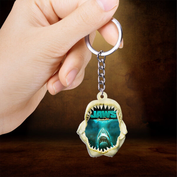 Jaws Custom Shape 2-sided Keychain - HOATT 11174