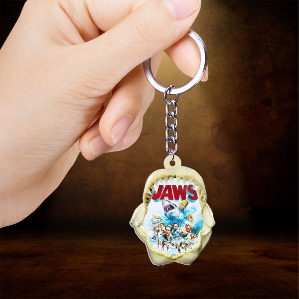 Jaws Custom Shape 2-sided Keychain - HOATT 11307