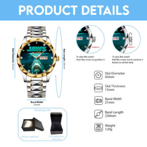 Jaws Alloy Luxury Quartz Watch - HOATT 11414