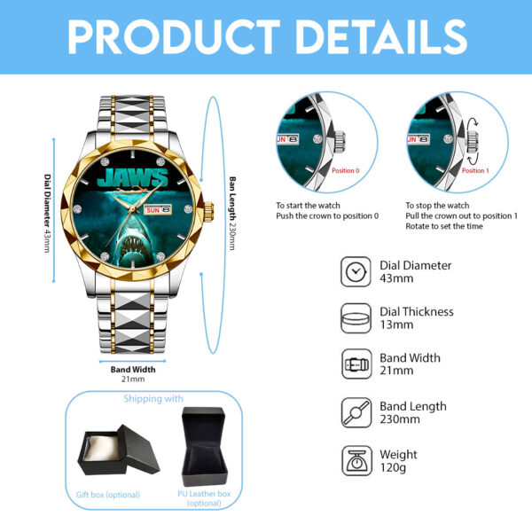 Jaws Alloy Luxury Quartz Watch - HOATT 11414