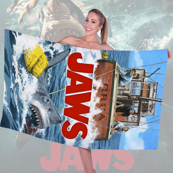 Jaws Rectangle Beach Towel - HOATT 11232