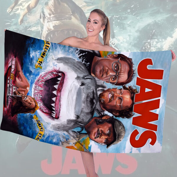 Jaws Rectangle Beach Towel - HOATT 11260