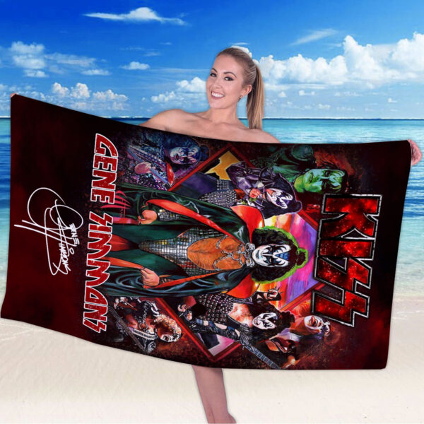 Kiss Band Rectangle Beach Towel - HOATT 11215