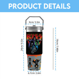 Kiss Band Flip Straw 30oz Tumbler - TANTN 13414
