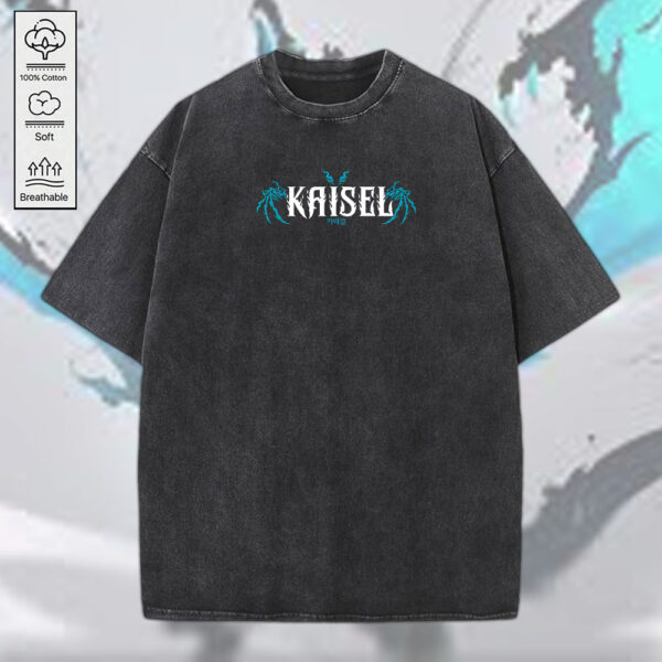 Kaisel x Solo Leveling 2D Acid Washed Cotton Shirt - MEDIA 123