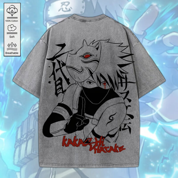 Naruto 2D Acid Washed Cotton Shirt - MEDIA 067
