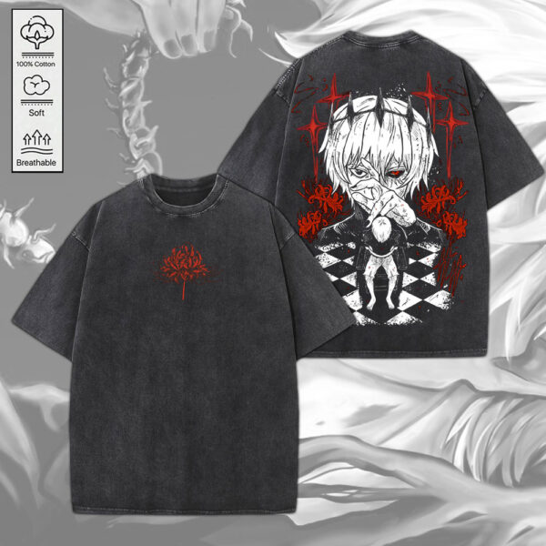 Tokyo Ghoul 2D Acid Washed Cotton Shirt - MEDIA 081