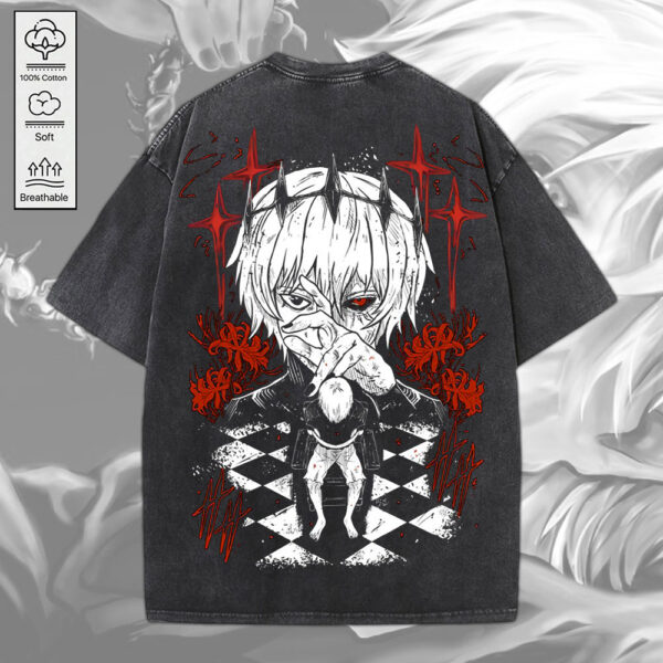 Tokyo Ghoul 2D Acid Washed Cotton Shirt - MEDIA 081