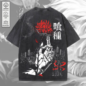 Tokyo Ghoul 2D Acid Washed Cotton Shirt - MEDIA 082