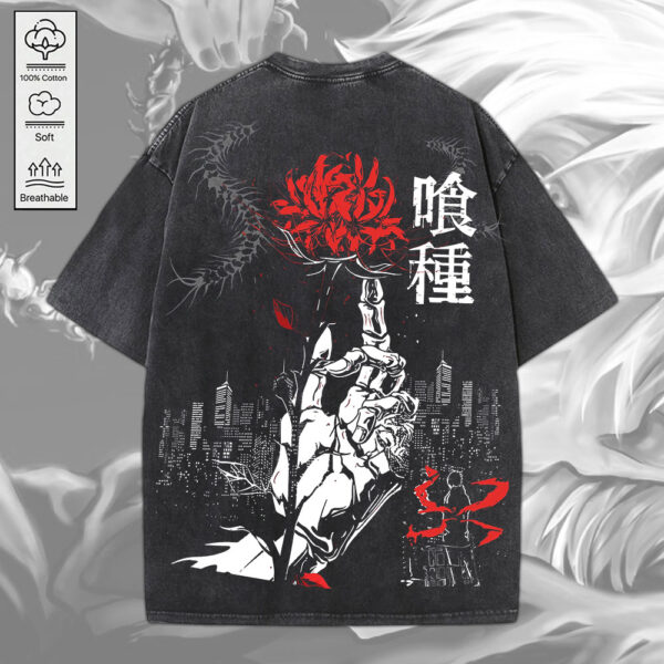 Tokyo Ghoul 2D Acid Washed Cotton Shirt - MEDIA 082