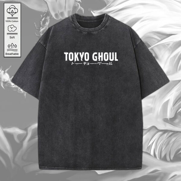 Tokyo Ghoul 2D Acid Washed Cotton Shirt - MEDIA 084