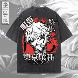 Tokyo Ghoul 2D Acid Washed Cotton Shirt - MEDIA 084