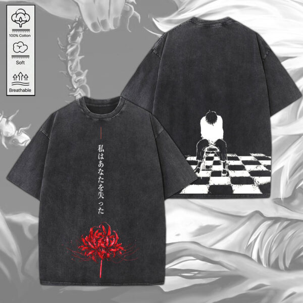 Tokyo Ghoul 2D Acid Washed Cotton Shirt - MEDIA 124