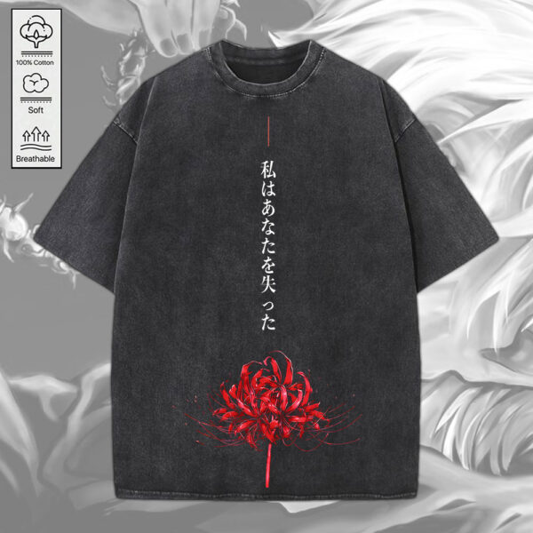 Tokyo Ghoul 2D Acid Washed Cotton Shirt - MEDIA 124