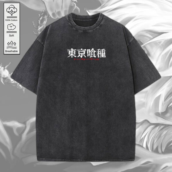 Tokyo Ghoul 2D Acid Washed Cotton Shirt - MEDIA 125