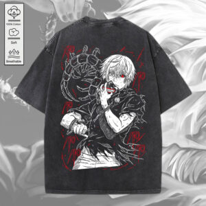 Tokyo Ghoul 2D Acid Washed Cotton Shirt - MEDIA 125