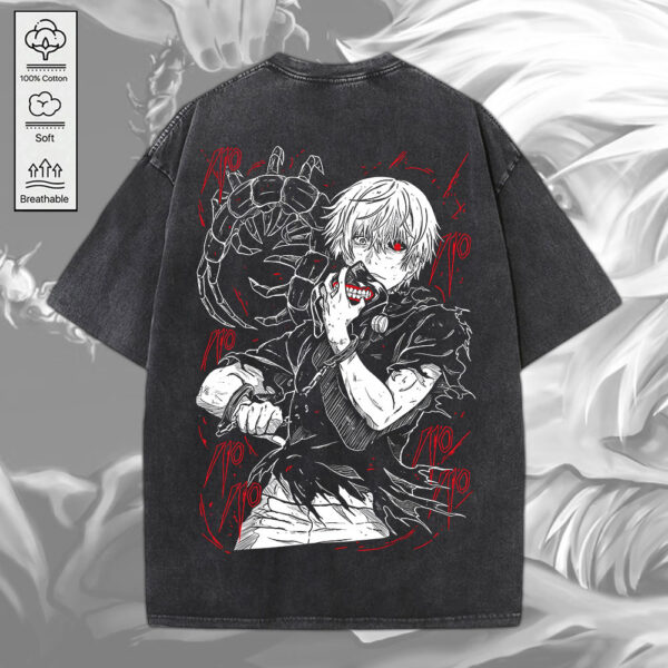 Tokyo Ghoul 2D Acid Washed Cotton Shirt - MEDIA 125