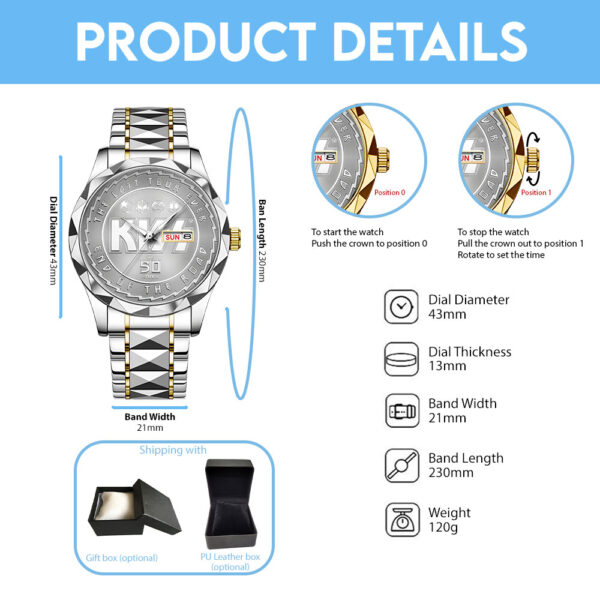 Kiss Band Alloy Luxury Quartz Watch - TANTN 13797