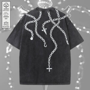 Kurapika Judgement Chain x Hunter x Hunter 2D Acid Washed Cotton Shirt - MEDIA 089