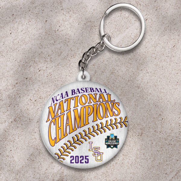 LSU Tigers Baseball Custom Shape 2-sided Keychain - HOATT 11465