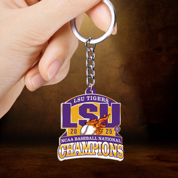 LSU Tigers Baseball Custom Shape 2-sided Keychain - HOATT 11450