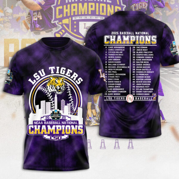 LSU Tigers Baseball 3D Apparel - MAITM 11845