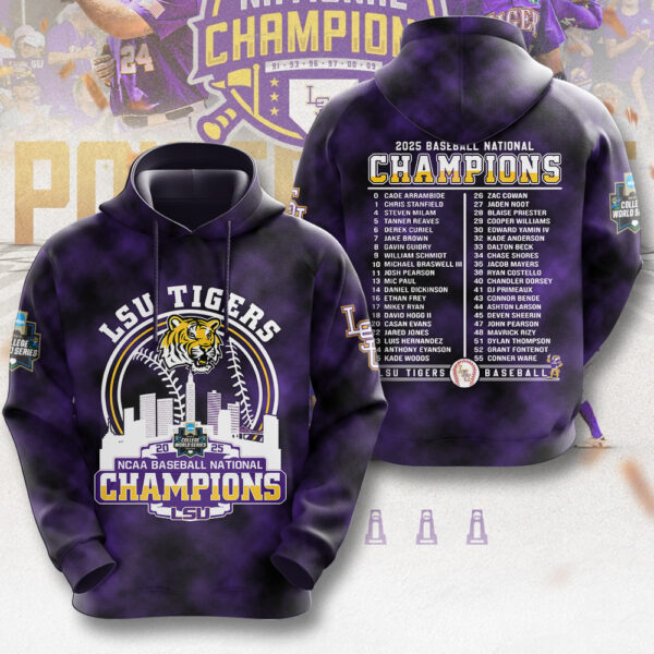 LSU Tigers Baseball 3D Apparel - MAITM 11845