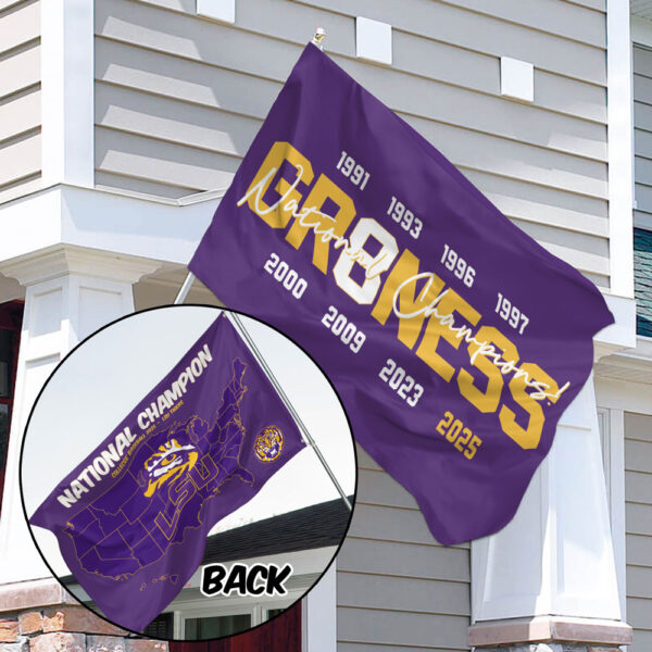 LSU Tigers Baseball 3D House Flag - GNE 3790