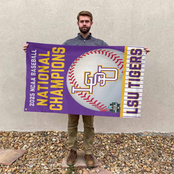 LSU Tigers Baseball 3D House Flag - MAITM 11744