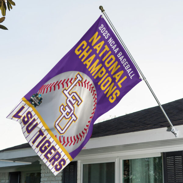 LSU Tigers Baseball 3D House Flag - MAITM 11744