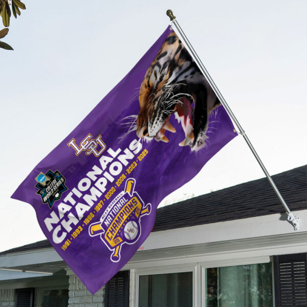 LSU Tigers Baseball 3D House Flag - MAITM 11817