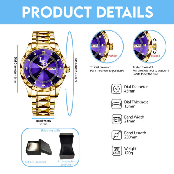 LSU Tigers Baseball Alloy Luxury Quartz Watch - GNE 3827