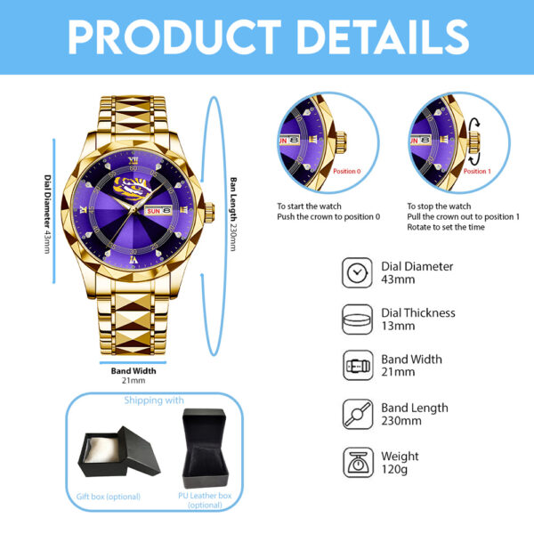 LSU Tigers Baseball Alloy Luxury Quartz Watch - GNE 3832