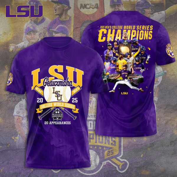 LSU Tigers Baseball 3D Apparel - TANTN 13922