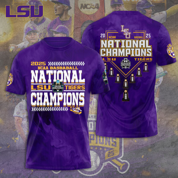 LSU Tigers Baseball 3D Apparel - TANTN 13919