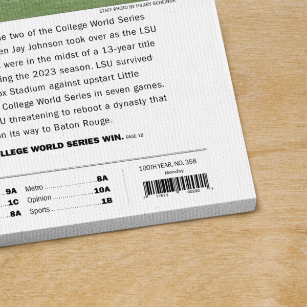 LSU Tigers Baseball Rectangle Canvas With Inner Frame - MAITM 11877