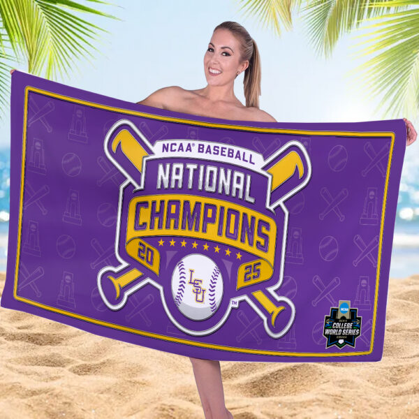 LSU Tigers Baseball Rectangle Beach Towel - MAITM 11736