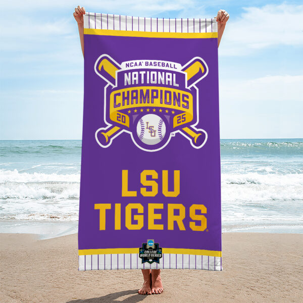 LSU Tigers Baseball Rectangle Beach Towel - MAITM 11735