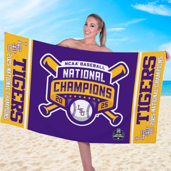 LSU Tigers Baseball Rectangle Beach Towel - MAITM 11742