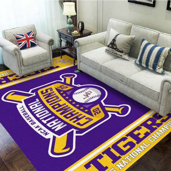 LSU Tigers Baseball Rectangular Rug - MAITM 11881