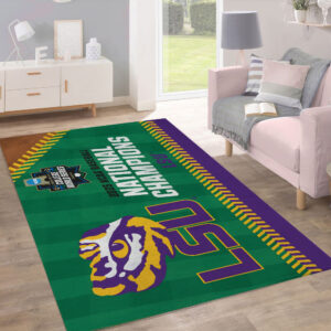 LSU Tigers Baseball Rectangular Rug - MAITM 11882
