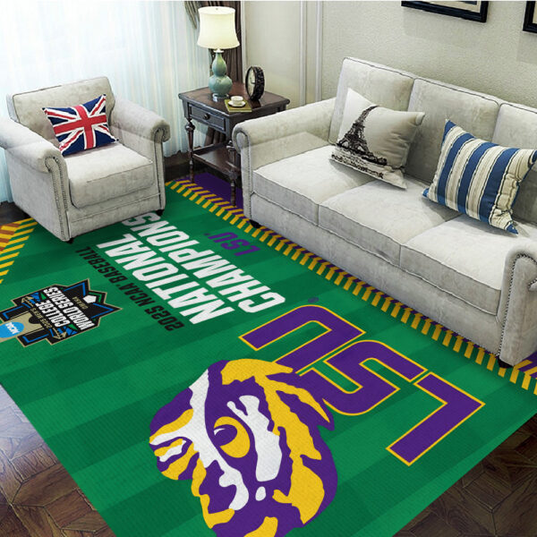 LSU Tigers Baseball Rectangular Rug - MAITM 11882