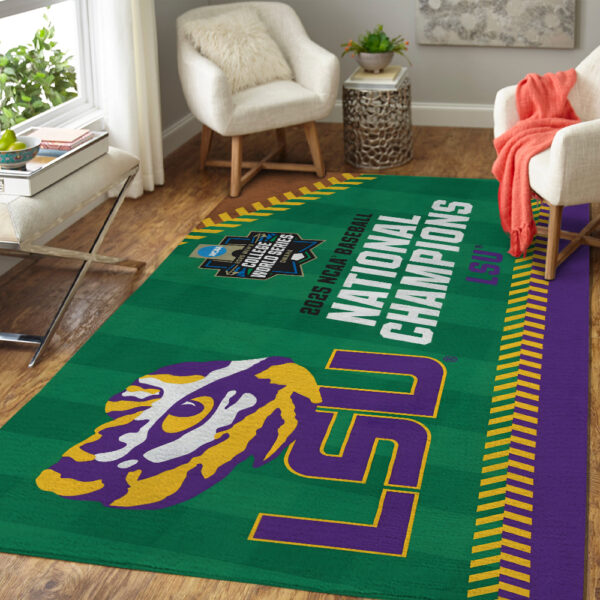 LSU Tigers Baseball Rectangular Rug - MAITM 11882