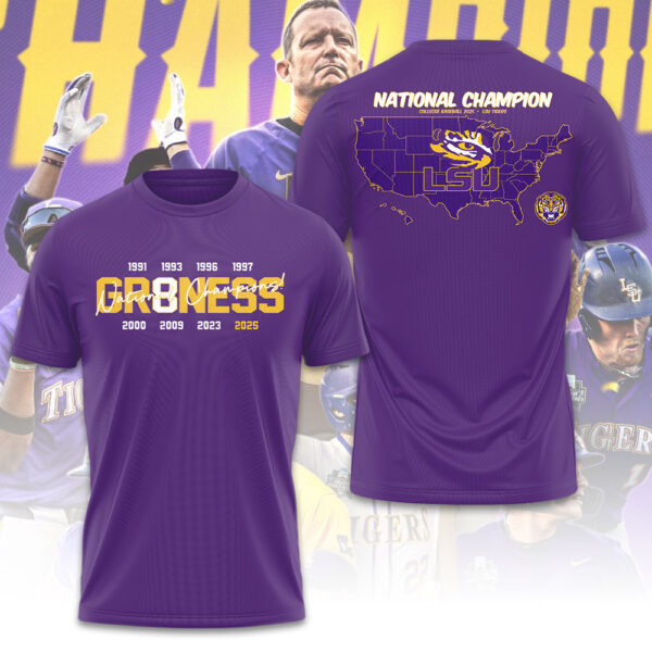 LSU Tigers Baseball 3D Apparel - GNE 3789