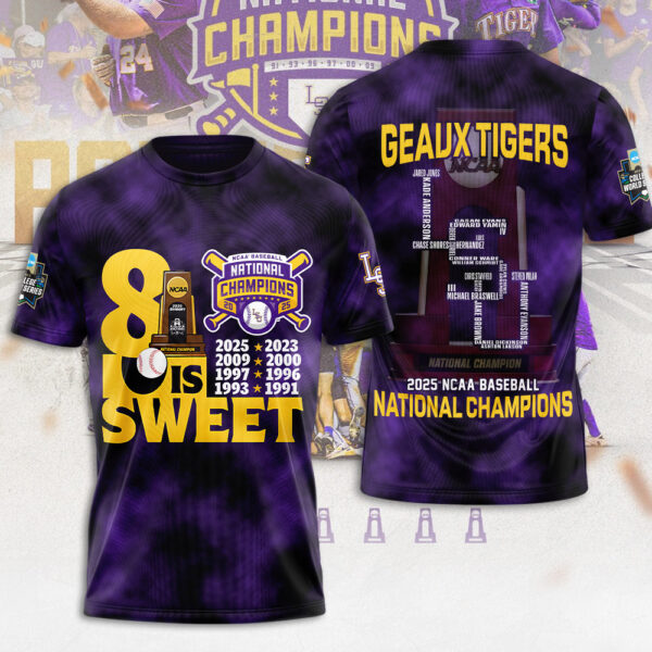 LSU Tigers Baseball 3D Apparel - MAITM 11781