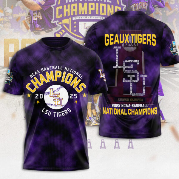 LSU Tigers Baseball 3D Apparel - MAITM 11831
