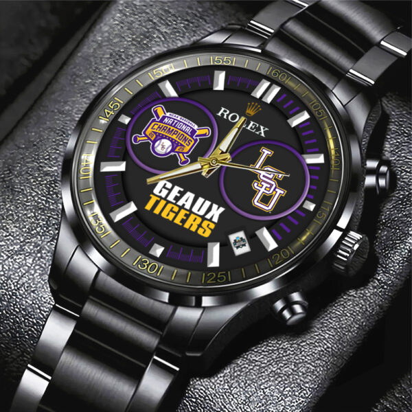 LSU Tigers Baseball x Rolex Black Stainless Steel Watch - MAITM 11846