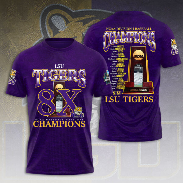 LSU Tigers Baseball 3D Apparel - HOATT 11444