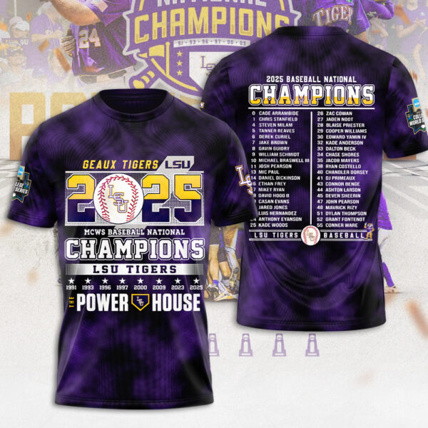 LSU Tigers Baseball 3D Apparel - MAITM 11805